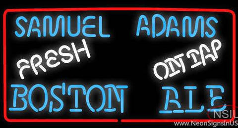 Samuel Adams Fresh Boston Ale On Tap Neon Beer Sign 