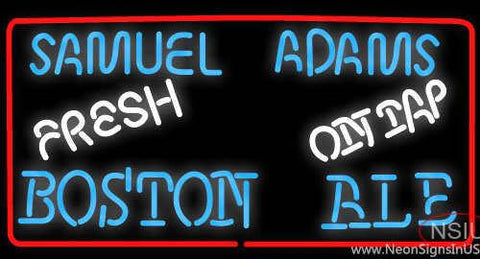 Samuel Adams Fresh Boston Ale On Tap Neon Beer Sign
