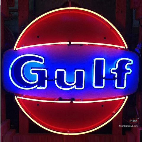 Neon Gulf Gasoline Neon Sign 