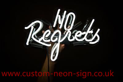 No Regrets Wedding Home Deco Neon Sign 
