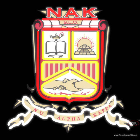 Nu Alpha Kappa Chapters Logo Real Neon Glass Tube Neon Sign 