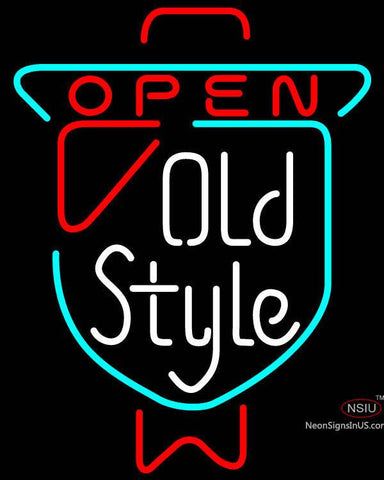 Old Style Open Neon Beer Sign