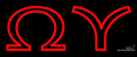Omega Upsilon Neon Sign 