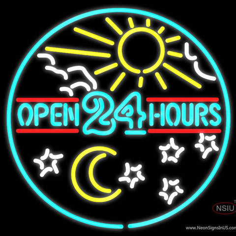 Open  Hours Real Neon Glass Tube Neon Sign 