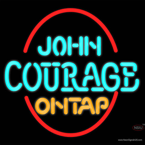 John Courage On Tap Real Neon Glass Tube Neon Sign 