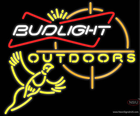 Outdoors Pheasant Hunting Bud Light Real Neon Glass Tube Neon Sign