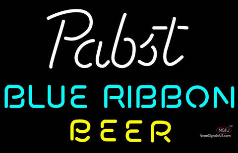 Pabst Blue- Ribbon Beer Text Neon Sign