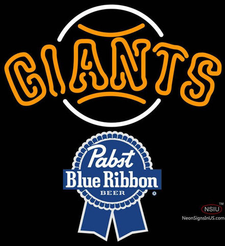 Pabst Blue Ribbon San Francisco Giants MLB Neon Sign  