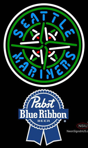 Pabst Blue Ribbon Seattle Mariners MLB Neon Sign  