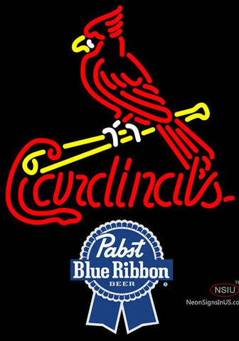 Pabst Blue Ribbon St Louis Cardinals MLB Neon Sign  