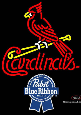 Pabst Blue Ribbon St Louis Cardinals MLB Neon Sign   