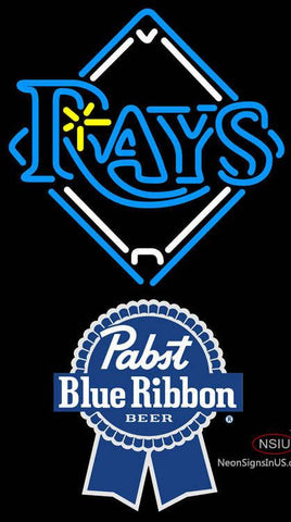 Pabst Blue Ribbon Tampa Bay Rays MLB Neon Sign   