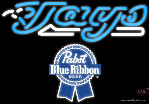 Pabst Blue Ribbon Toronto Blue Jays MLB Real Neon Glass Tube Neon Sign