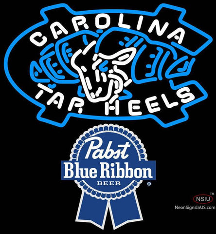 Pabst Blue Ribbon Unc North Carolina Tar Heels MLB Neon Sign   