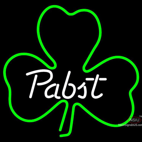 Pabst Green Clover Neon Beer Sign x