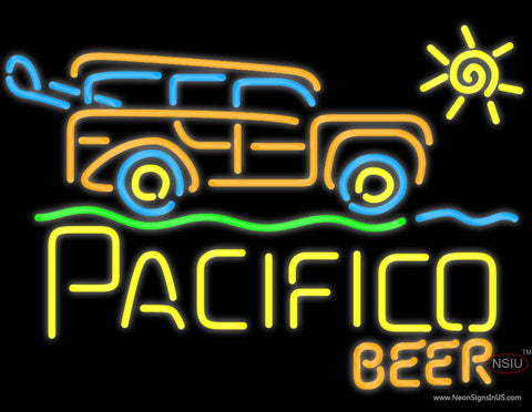 Cerveza Pacifico Sun Bus Neon Beer Sign