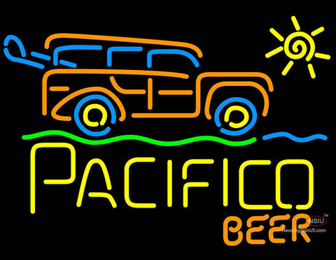 Cerveza Pacifico Sun Bus Neon Beer Sign