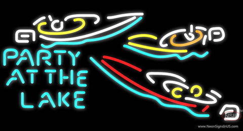 Party At The Lake Real Neon Glass Tube Neon Sign 