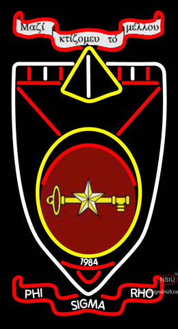Phi Sigma Rho Logo Neon Sign 