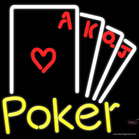 Poker Ace Series Real Neon Glass Tube Neon Sign x 