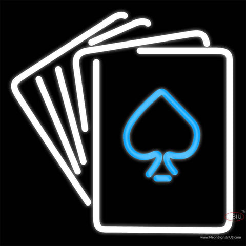 Poker Cards Real Neon Glass Tube Neon Sign x 