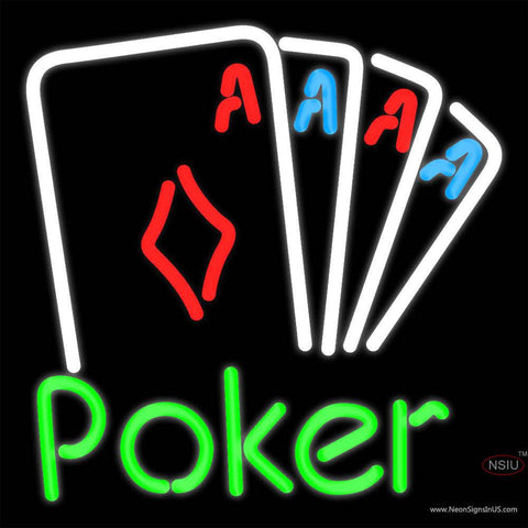 Poker Tournament Real Neon Glass Tube Neon Sign x 