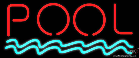 Pool Red Real Neon Glass Tube Neon Sign