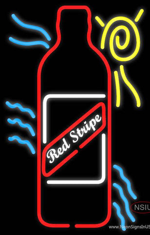 Red Stripe Bottle Neon Beer Sign