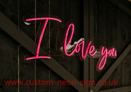 Red I Love You Wedding Home Deco Neon Sign