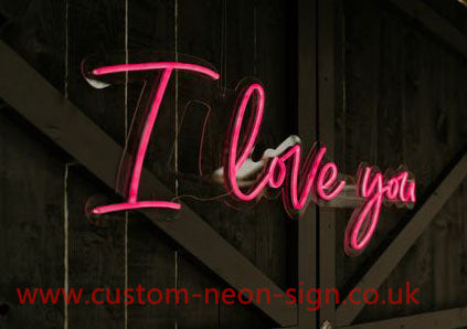 Red I Love You Wedding Home Deco Neon Sign 
