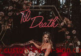 Red Till Death Wedding Home Deco Neon Sign 