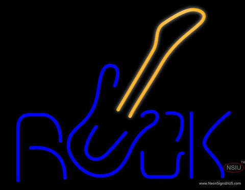 Rock Guitar Real Neon Glass Tube Neon Sign 