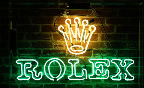 rolex neon sign 