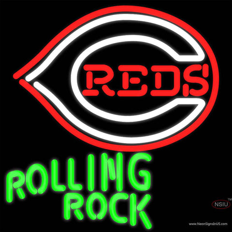 Rolling Rock Cincinnati Reds MLB Neon Beer Sign x 