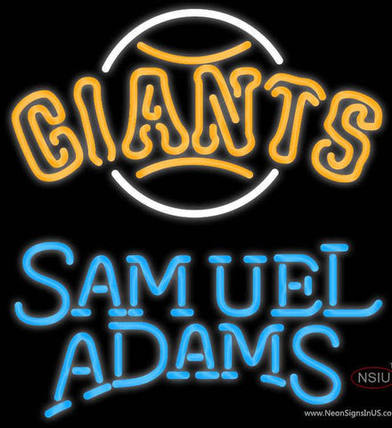 Samual Adams Single Line San Francisco Giants MLB Real Neon Glass Tube Neon Sign