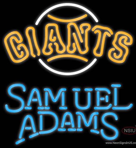Samual Adams Single Line San Francisco Giants MLB Real Neon Glass Tube Neon Sign 