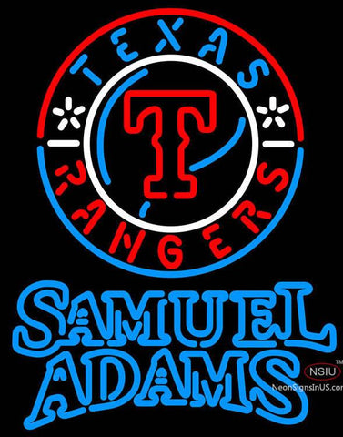 Samuel Adams Double Line Texas Rangers MLB Neon Sign  