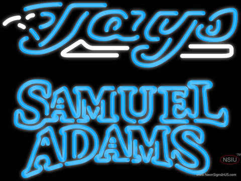 Samuel Adams Double Line Toronto Blue Jays MLB Real Neon Glass Tube Neon Sign