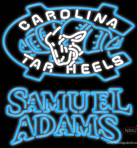 Samuel Adams Double Line Unc North Carolina Tar Heels MLB Real Neon Glass Tube Neon Sign