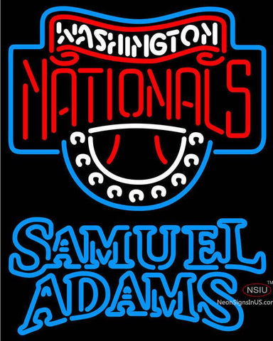 Samuel Adams Double Line Washington Nationals MLB Neon Sign   