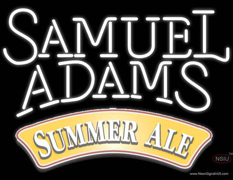 Samuel Adams Summer Ale White Neon Beer Sign 