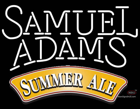 Samuel Adams Summer Ale White Neon Beer Sign 