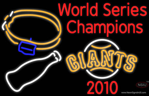 SBS Bark With The Coke Bottle World Series Champs  Real Neon Glass Tube Neon Sign