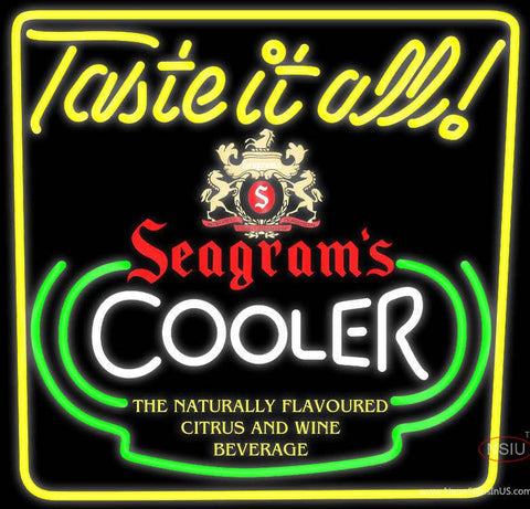 Seagrams Swag Juice Neon Wine Coolers Sign