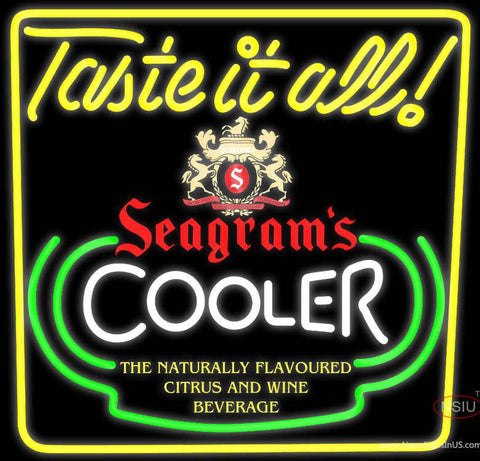 Seagrams Swag Juice Neon Wine Coolers Sign 