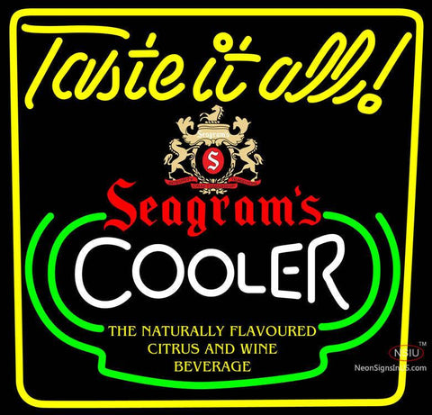 Seagrams Swag Juice Neon Wine Coolers Sign 