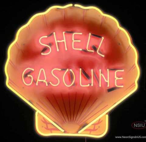 Shell Gasoline Real Neon Glass Tube Neon Sign 