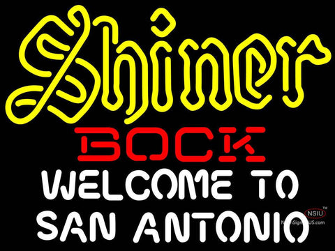 Shiner Bock Welcome To San Antonio Neon Beer Sign