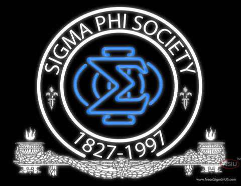 Sigma Phi Society Logo Real Neon Glass Tube Neon Sign 