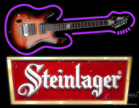 Steinlager Logo Guitar Real Neon Glass Tube Neon Sign 